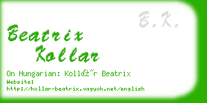 beatrix kollar business card